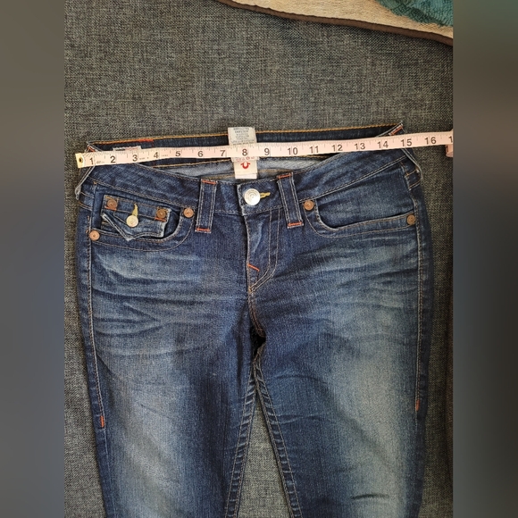 True Religion Blue Jeans Denim Size 29 / 29" JOHNNY #0379 * Raw Edge. - Picture 8 of 9